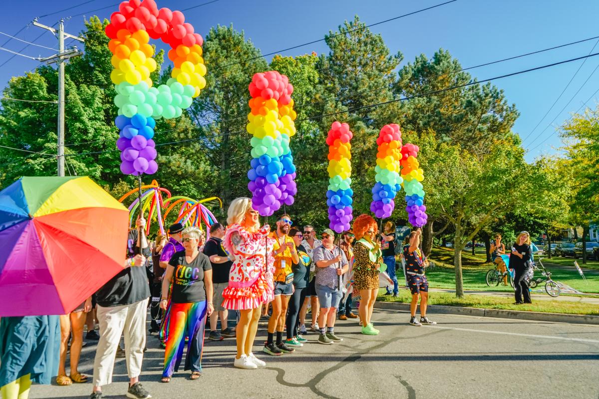 Visiting influencers Chris and Alex at Pride Week