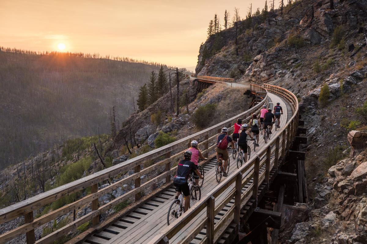 Myra Canyon Trestles: Group Bike Tour