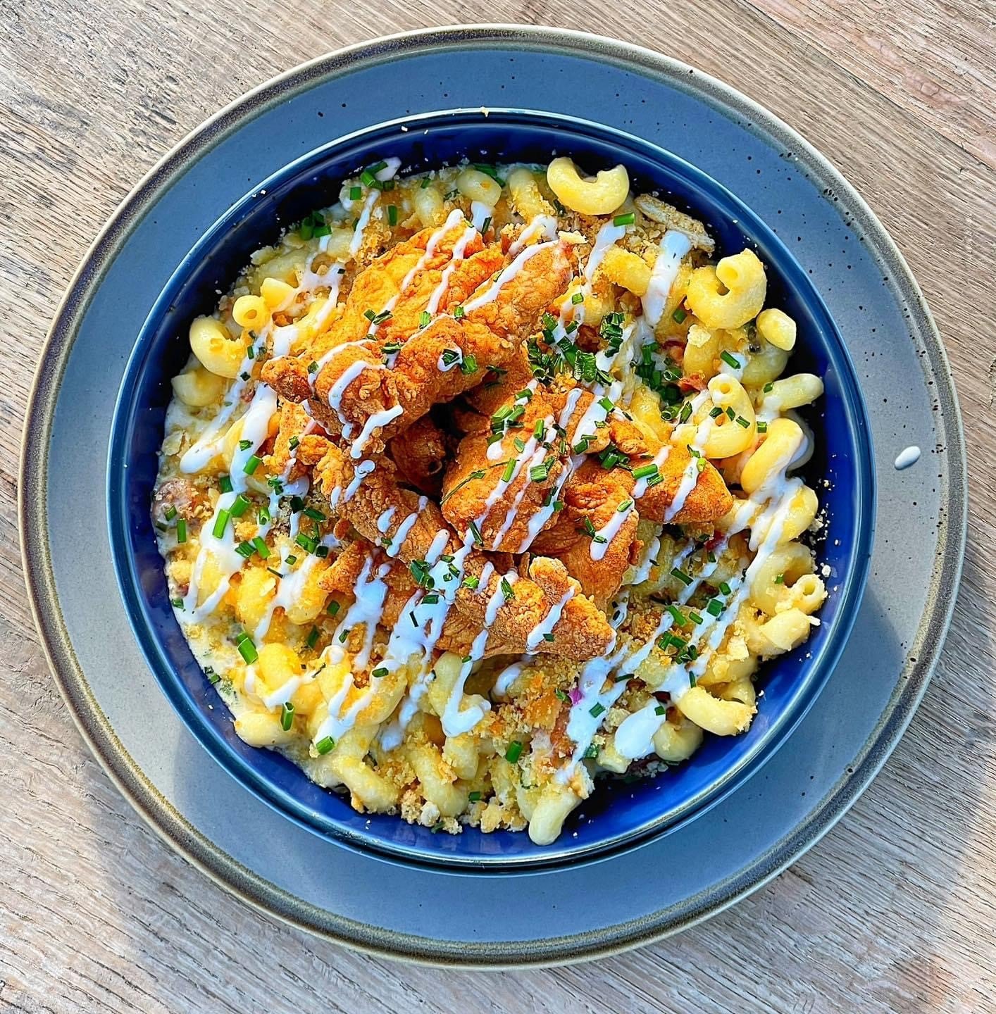 A bowl of Buffalo Mac & Cheese from The Towne Tavern & Tap, North Attleboro.