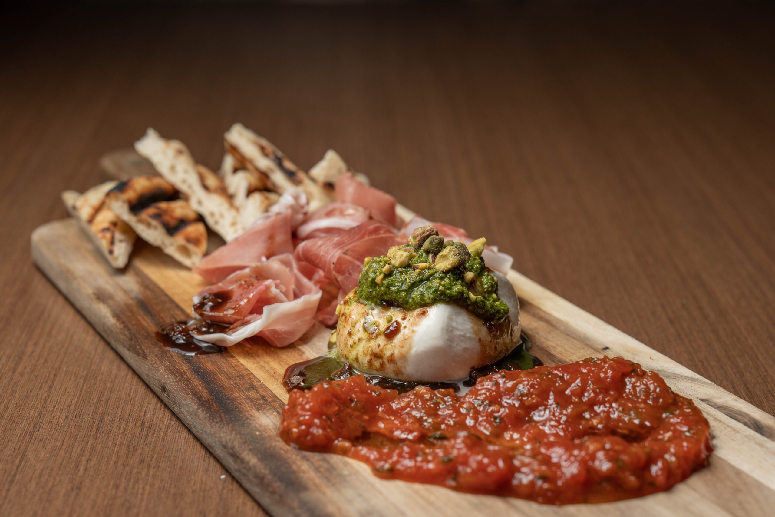 A Burrata Board from The Towne Tavern & Tap, North Attleboro.